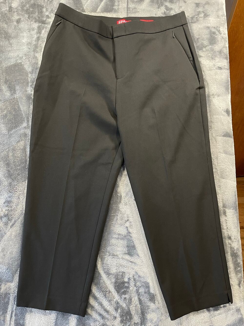 Spanx Perfect Pant Trousers Women's Size 1X Petite Black Ponte Knit EUC